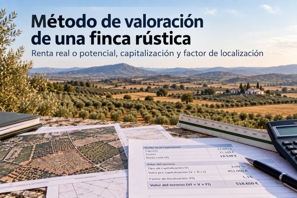 Método de valoración de una finca rústica en expropiación forzosa