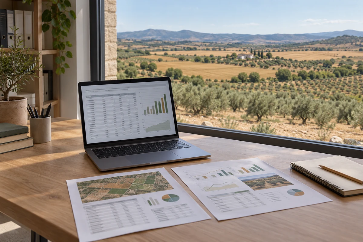 Análisis de datos económicos agrarios para la valoración de fincas rústicas.